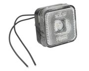 Obrysové bílé LED světlo 65x65x28 mm, čtvercové 12/24V