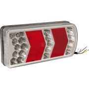 Multifunkční levé zadní LED světlo 228x40x106 mm, 12/24 V - LA45018L