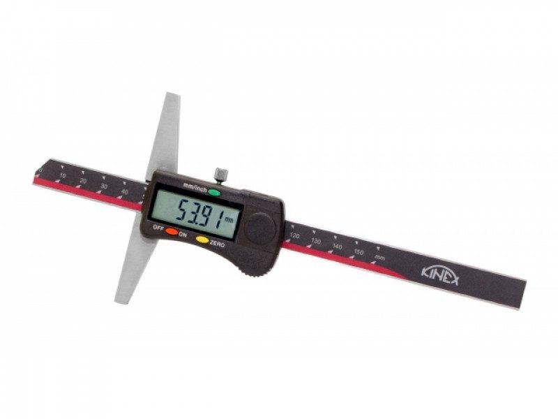 Digitálny hĺbkomer bez nosa KINEX 300 mm, 0.01, DIN 862