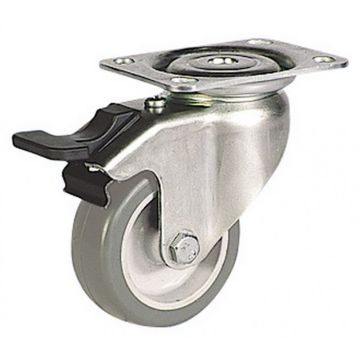 Koleso otočné s brzdou 222B NOB-G075 p