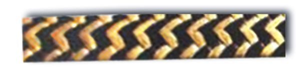 Upchávková šnúra TEMAPACK 4220 / 5 x 5 mm - PTFE + Grafit + aramid + silik. olej (zebra)