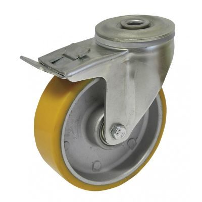 Koleso otočné s brzdou 453F ALU-G125-38
