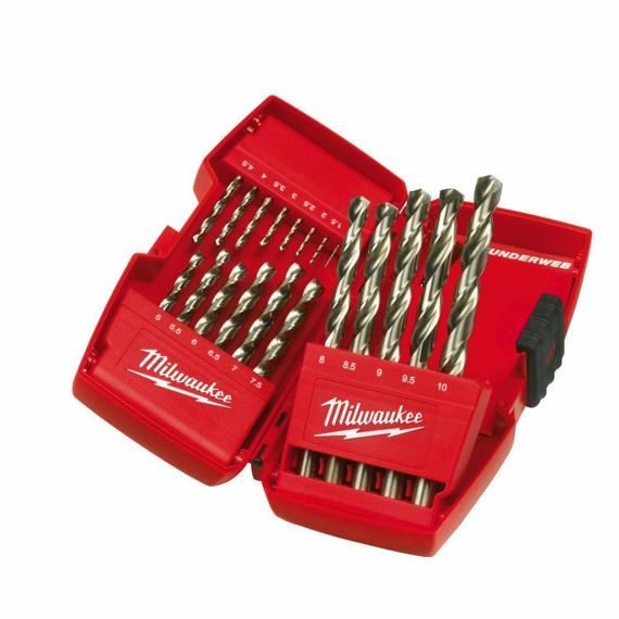 HSS-G leštené - vrtáky Thunderweb 1 - 10 mm - sada 19 ks