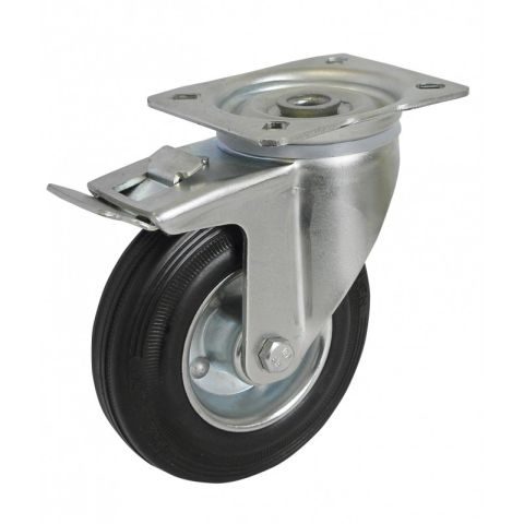 Koleso otočné s brzdou 623F XB-G160