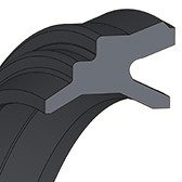 Stierací krúžok MERKEL NIPSL 200 / 10 x 16.2 x 3.8/6.2 NBR