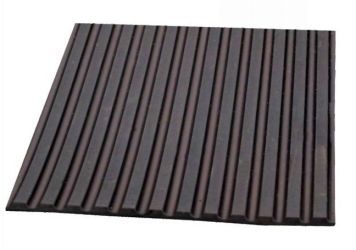 Podlahová guma SBR ryhovaná GM 2 - hr. 3.5 mm, čierna, šírka 1.2 m