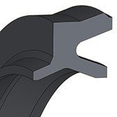 Stierací krúžok MERKEL NIPSL 320 / 25 x 31 x 3.6/4.8 PUR