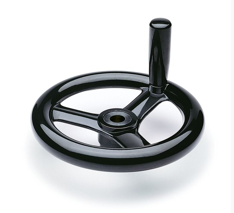 Ovládacie koleso ELESA+GANTER VRFP 125-A12-K - priemer 125 mm - otvor 12H7/4P9