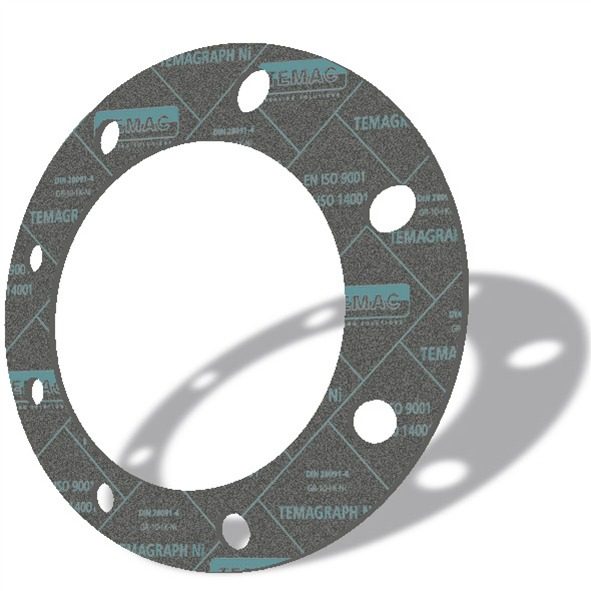 Tesnenie kruhové 200 x 268 x 2 mm - TEMAGRAPH Ni