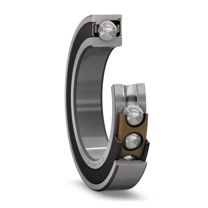 SKF S7209 CDGA/P4A Jednoradové guľkové ložisko s kosoúhlym stykom