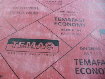 Tesniaca bezazbestová doska TEMAFAST - hr. 1.5 mm - 500 x 500 mm