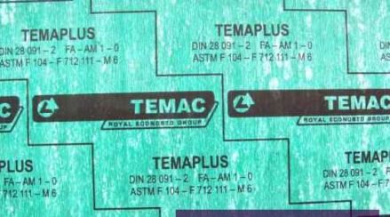 Tesniaca bezazbestová doska TEMAPLUS - hr. 1.0 mm - 500 x 500 mm