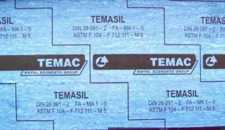 Tesniaca bezazbestová doska TEMASIL - hr. 4.0 mm - 1000 x 1000 mm