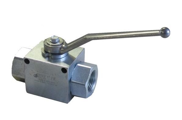 Hydraulické šróbenie BSP - guľový kohút dvojcestný 2 x 1/2 IG