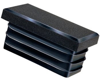 Obdĺžniková záslepka 40 x 100 x 1.5 - 4.0 mm, LDPE, čierna