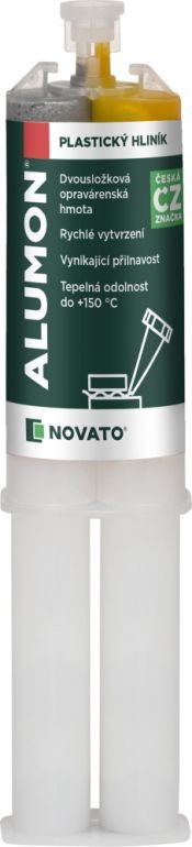 Dvojzložkový tmel plnený hliníkom NOVATO 499 920, 50 ml dvojpatróna