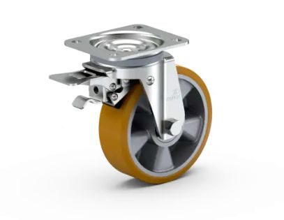Koleso otočné s brzdou 624T ALU-G160