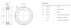 Matice KM 34 - Rozměrové údaje