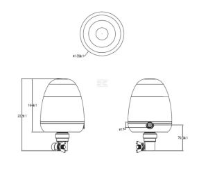 Sada 2 synchronizovatelných blikajících majáků LED TWIN 25/ 30 W, flexibilní montáž