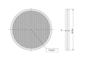 Červené kulaté samolepicí odrazky O78 x 8 mm