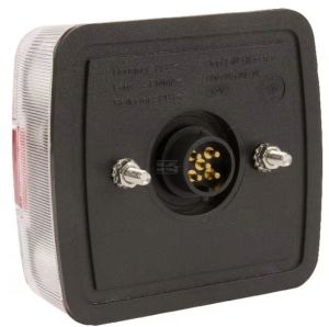 Zadní LED světlo vč. SPZ, hranaté 106 x 98 x 35 mm, 1W/ 12V