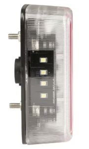 Zadní LED světlo vč. SPZ, hranaté 106 x 98 x 35 mm, 1W/ 12V
