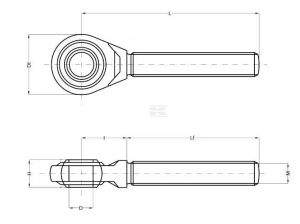 Oko s pravým závitem M24x3 Kat. 1 (19,4 mm) - TL160241RKR